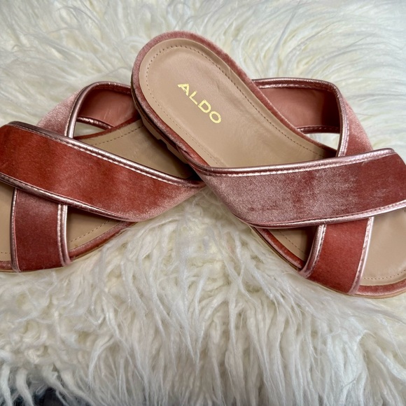 Aldo Sz.6 velour slides - Picture 4 of 6